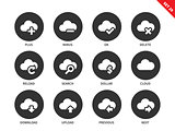 Web clouds icons on white background