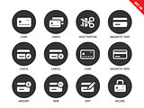 Credit card icons on white background