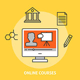 Online courses concept