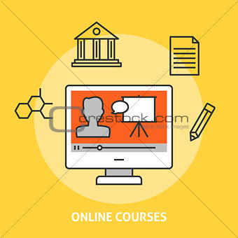 Online courses concept