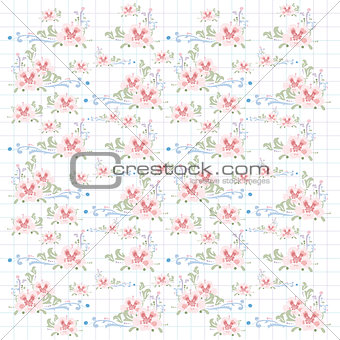 Vactor sweet floral pattern