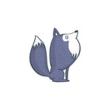 Gray Wolf Cartoon Character