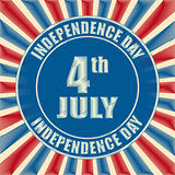 4th of July - American Independence Day - retro badge