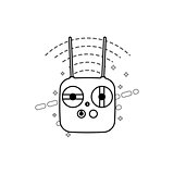 Remote control simple icon on white background. Vector illustration.