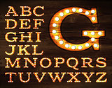 Lamp alphabet old style