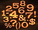 Lamp numbers and symbols old style