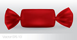 Red rectangular candy package