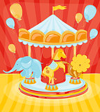Circus carousel animals 