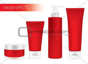 Packaging containers red