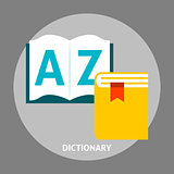 Dictionary book flat icon