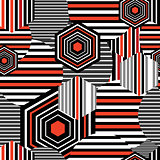 Seamless bright geometric pattern