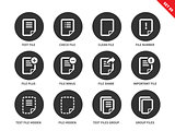 Text files icons on white background
