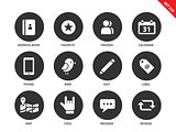 Social icons on white background