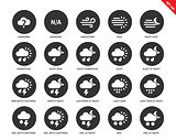 Weather icons on white background