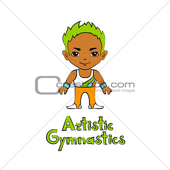 Cartoon Boy Gymnast