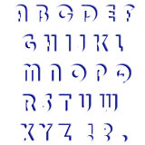 Set of  Letters. Halftone Alphabet
