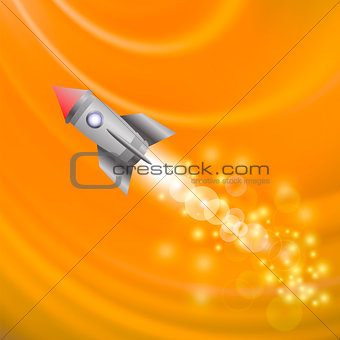 Space Rocket. Launching Spacecraft.