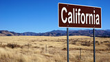 California brown road sign