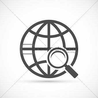 Global search sign icon