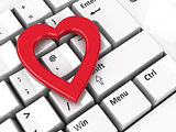 Heart icon on keyboard