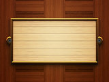 Wooden rectangle doorplate