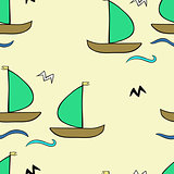 seamless sailboat pattern