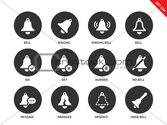 Bells icons on white background
