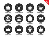 Crown icons on white background