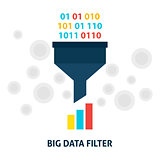 Big Data Filter Flat Concept
