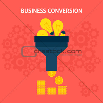 Business Conversion Flat Concept
