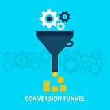 Conversion Funnel Flat Concept