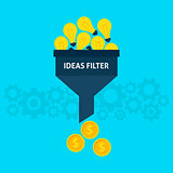 Ideas Filter Flat Concept
