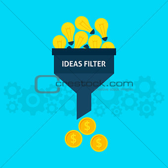 Ideas Filter Flat Concept