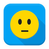 Pensive Yellow Smiley Face App Icon
