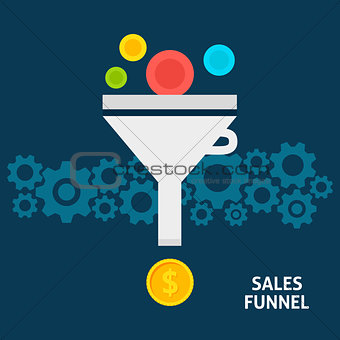 Sales Funnel Flat Concept