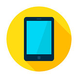 Tablet Device Flat Circle Icon