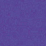 Thin Purple Attorney Lawyer and Justice Line Seamless Pattern