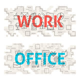 Work Office Line Art Concept