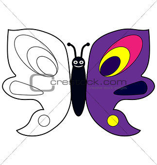 Color by example butterfly