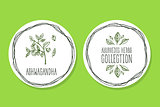 Ayurvedic Herb - Product Label with Ashwagandha