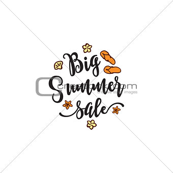 Vector summer background with text