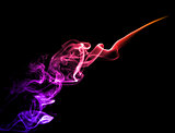Red and purple smoke