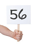 Sign with a number, 56