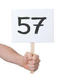 Sign with a number, 57