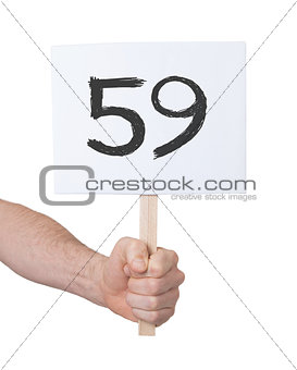 Sign with a number, 59