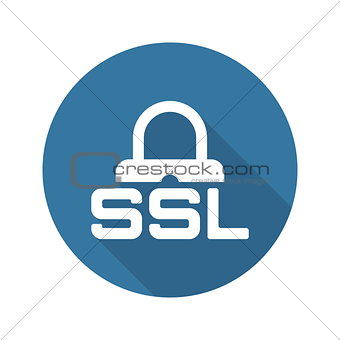 SSL Secured Icon. Flat Design.
