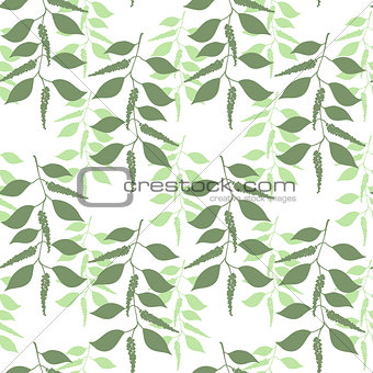 Seamless pattern leaves of green pepper