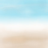Abstract beach landscape in watercolor 