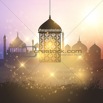 Ramadan lantern background 