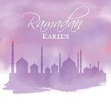 Watercolor Ramadan background